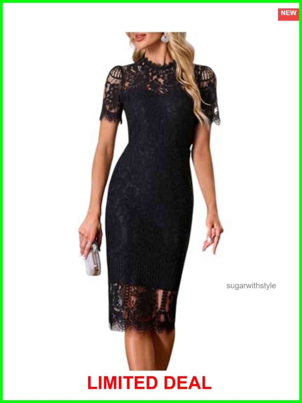 Lace Cocktail Dress Short Sleeve Knee Length Sheath Semi Formal